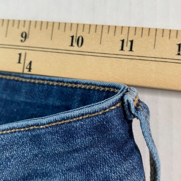 Old Navy Rockstar Womens Mid-Rise Skinny Blue Jean Emo Y2K Streetwear Size 00 - Picture 7 of 9